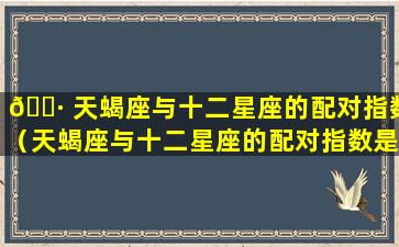 🌷 天蝎座与十二星座的配对指数（天蝎座与十二星座的配对指数是多少）